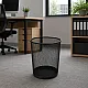 10-liter black metal office trash can