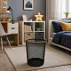 10-liter black metal office trash can