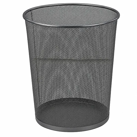 Hõbedane metallist kontoriprügikast, 19 l