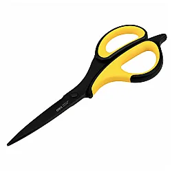 Juodos ir geltonos spalvos nerūdijančio plieno biuro žirklės 18,4 cm