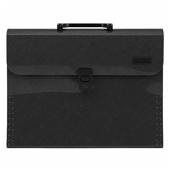 Black A4-size document holder with 13 compartments
