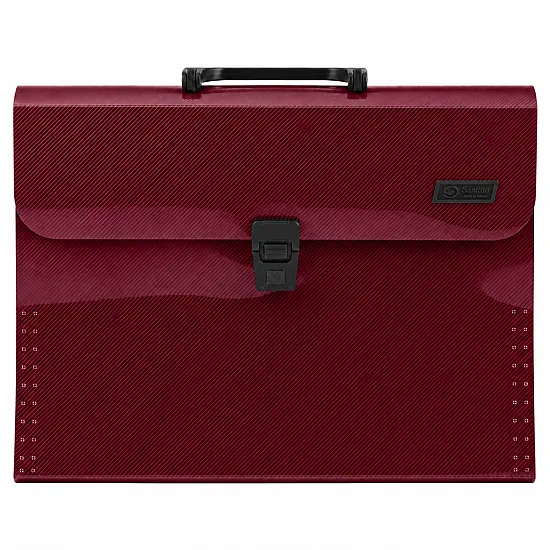 Bordeaux A4 Document Holder with 13 Compartments