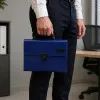 Blue A4 document holder with 13 compartments