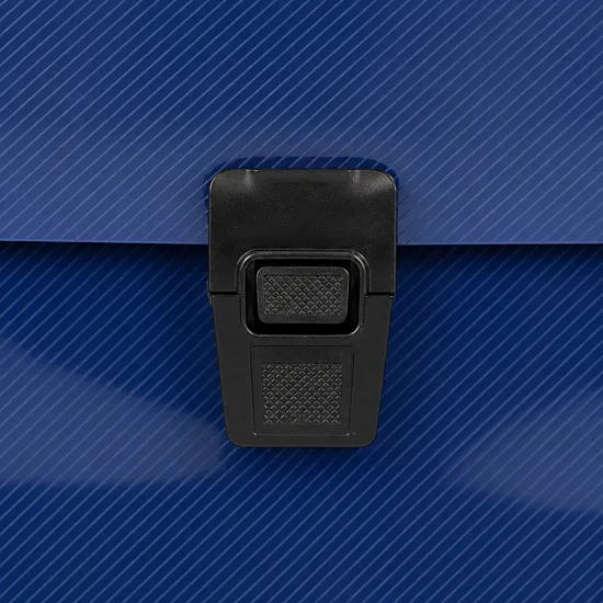 Blue A4 document holder with 13 compartments