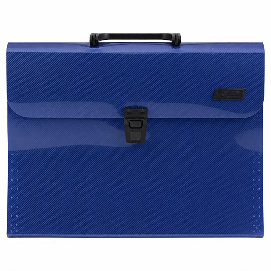 Blue A4 document holder with 13 compartments