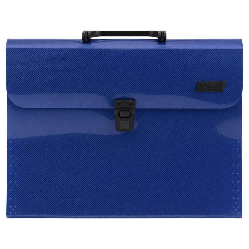 Blue A4 document holder with 13 compartments