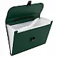Green A4 document holder with 13 compartments