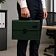 Green A4 document holder with 13 compartments
