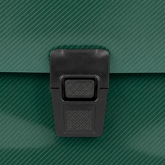 Green A4 document holder with 13 compartments