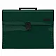 Green A4 document holder with 13 compartments