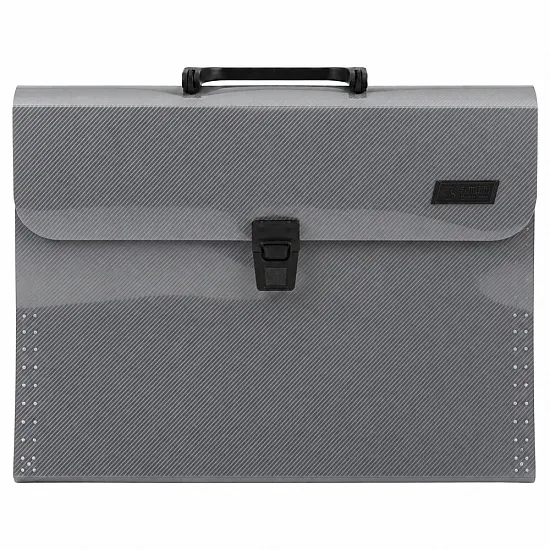 Gray A4 document holder with 13 compartments