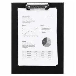 Black A4-size document folder