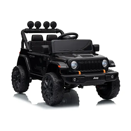 Lasten musta akkukäyttöinen maastoauto Jeep Rubicon DK-JWR558