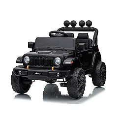 Vaikiškas juodas akumuliatorinis visureigis Jeep Rubicon DK-JWR558