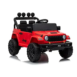 Jeep Rubicon DK-JWR558 raudonas akumuliatorinis automobilis