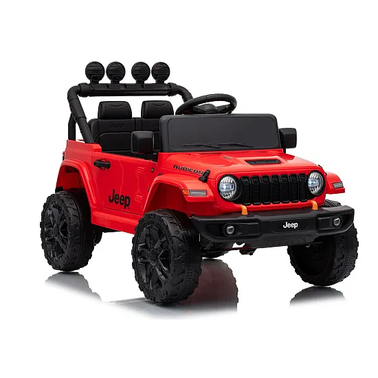 Jeep Rubicon DK-JWR558 raudonas akumuliatorinis automobilis