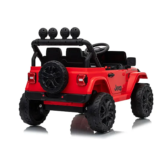 Jeep Rubicon DK-JWR558 raudonas akumuliatorinis automobilis