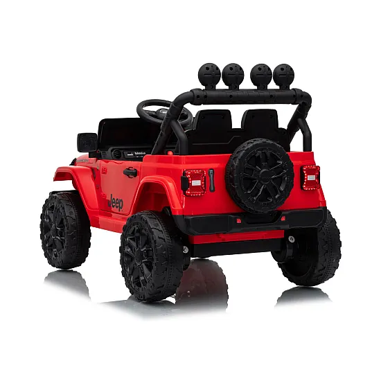 Jeep Rubicon DK-JWR558 raudonas akumuliatorinis automobilis