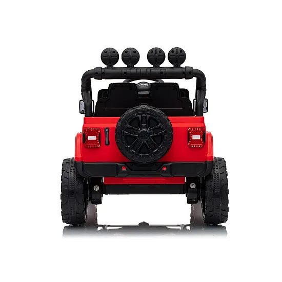 Jeep Rubicon DK-JWR558 raudonas akumuliatorinis automobilis