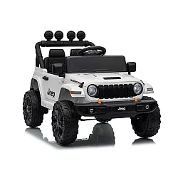 Jeep Rubicon DK-JWR558 baltas akumuliatorinis automobilis