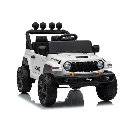 Jeep Rubicon DK-JWR558 baltas akumuliatorinis automobilis