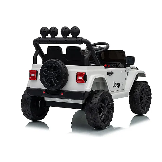 Jeep Rubicon DK-JWR558 baltas akumuliatorinis automobilis
