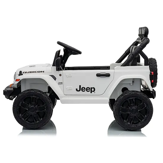 Jeep Rubicon DK-JWR558 baltas akumuliatorinis automobilis