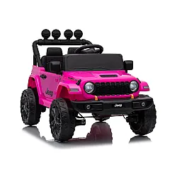 Jeep Rubicon DK-JWR558 rožinis akumuliatorinis automobilis