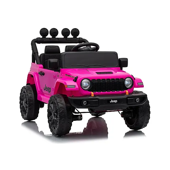 Jeep Rubicon DK-JWR558 rožinis akumuliatorinis automobilis
