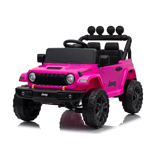 Jeep Rubicon DK-JWR558 rožinis akumuliatorinis automobilis