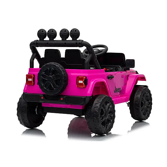 Jeep Rubicon DK-JWR558 rožinis akumuliatorinis automobilis