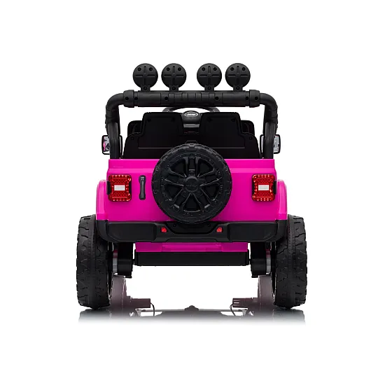 Jeep Rubicon DK-JWR558 rožinis akumuliatorinis automobilis
