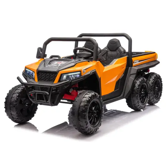 Akumuliatorinis oranžinis elektromobilis vaikams XB-1038A