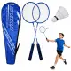 Mėlynos spalvos badmintono rinkinys su raketėmis