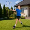 Mėlynos spalvos badmintono rinkinys su raketėmis