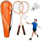 Oranžinės spalvos badmintono rinkinys su raketėmis