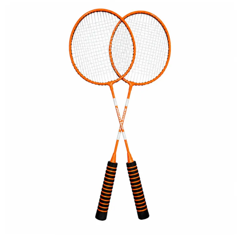 Oranžinės spalvos badmintono rinkinys su raketėmis