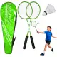 Žalios spalvos badmintono rinkinys su raketėmis