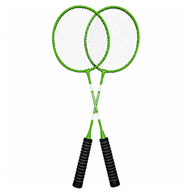 -Žalios spalvos badmintono rinkinys su raketėmis