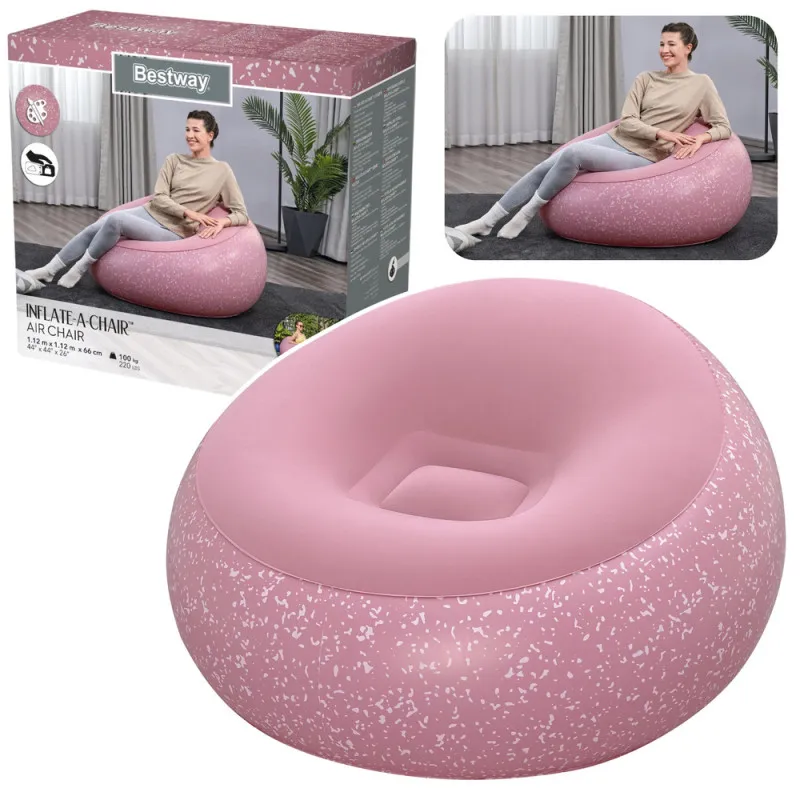 Pripučiama rožinė kėdė/fotelis Bestway 75155