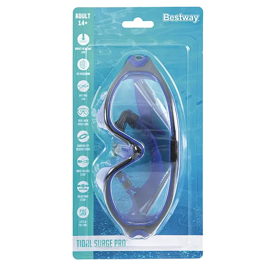 Bestway 21194 reguliuojami juodi ir mėlyni plaukimo akiniai