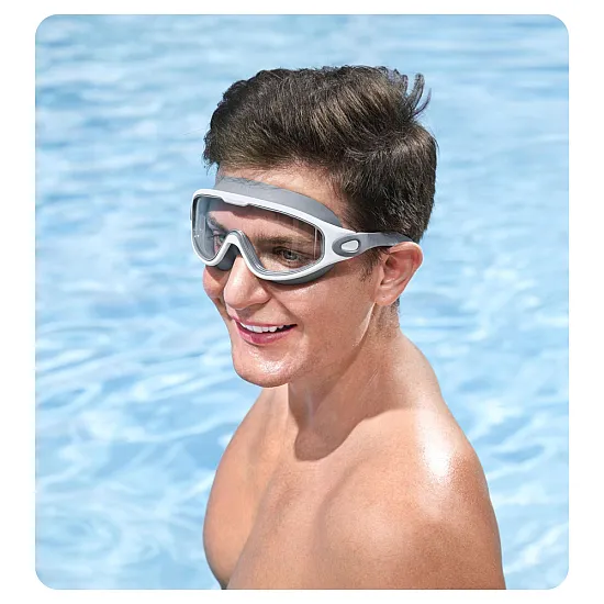 Bestway 21194 reguliuojami balti ir pilki plaukimo akiniai