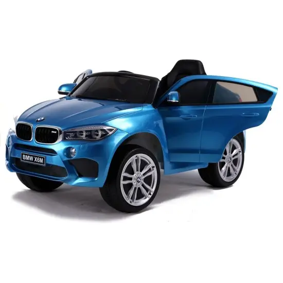 BMW X6 akumuliatorinis mėlynas automobilis Elektrinės mašinėlės vaikams