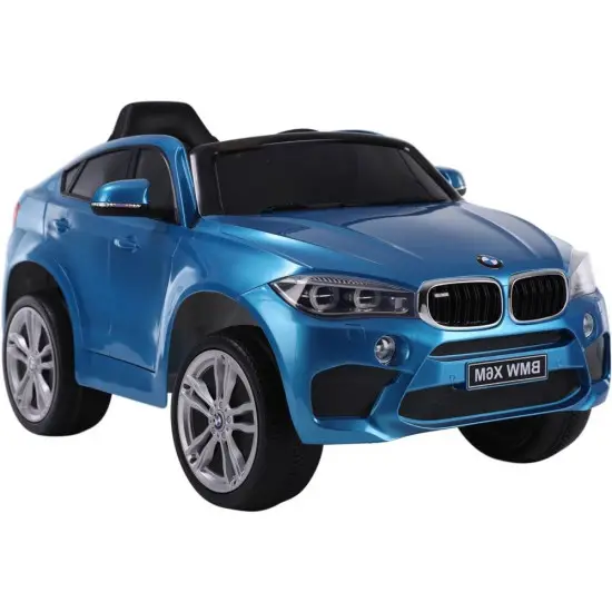 BMW X6 akumuliatorinis mėlynas automobilis Elektrinės mašinėlės vaikams