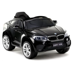 Juodas BMW X6 akumuliatorinis automobilis