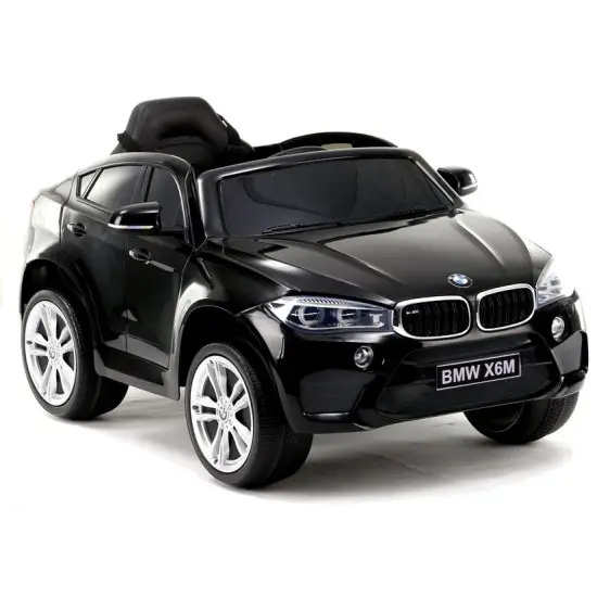 Juodas BMW X6 akumuliatorinis automobilis Automobiliai