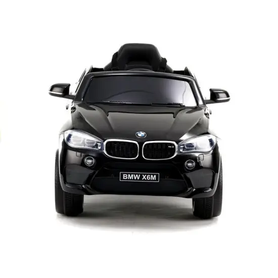 Juodas BMW X6 akumuliatorinis automobilis Automobiliai