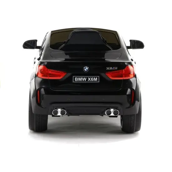 Juodas BMW X6 akumuliatorinis automobilis Automobiliai