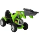Žalias ekskavatorius-krautuvas su akumuliatoriumi Elektrinės mašinėlės vaikams