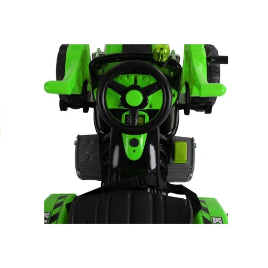 Žalias ekskavatorius-krautuvas su akumuliatoriumi Elektrinės mašinėlės vaikams